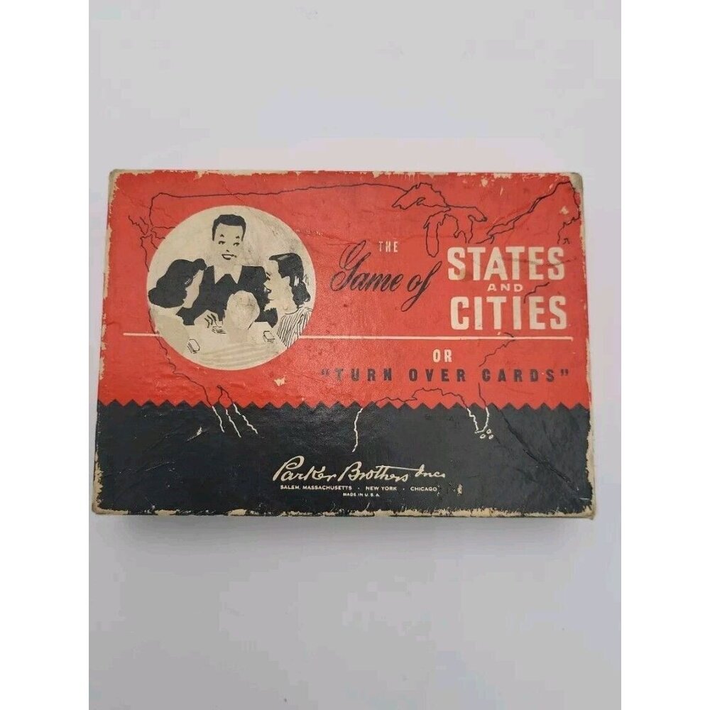 Vintage The Game of States‎ and Cities by Parker Brothers Learning 1946